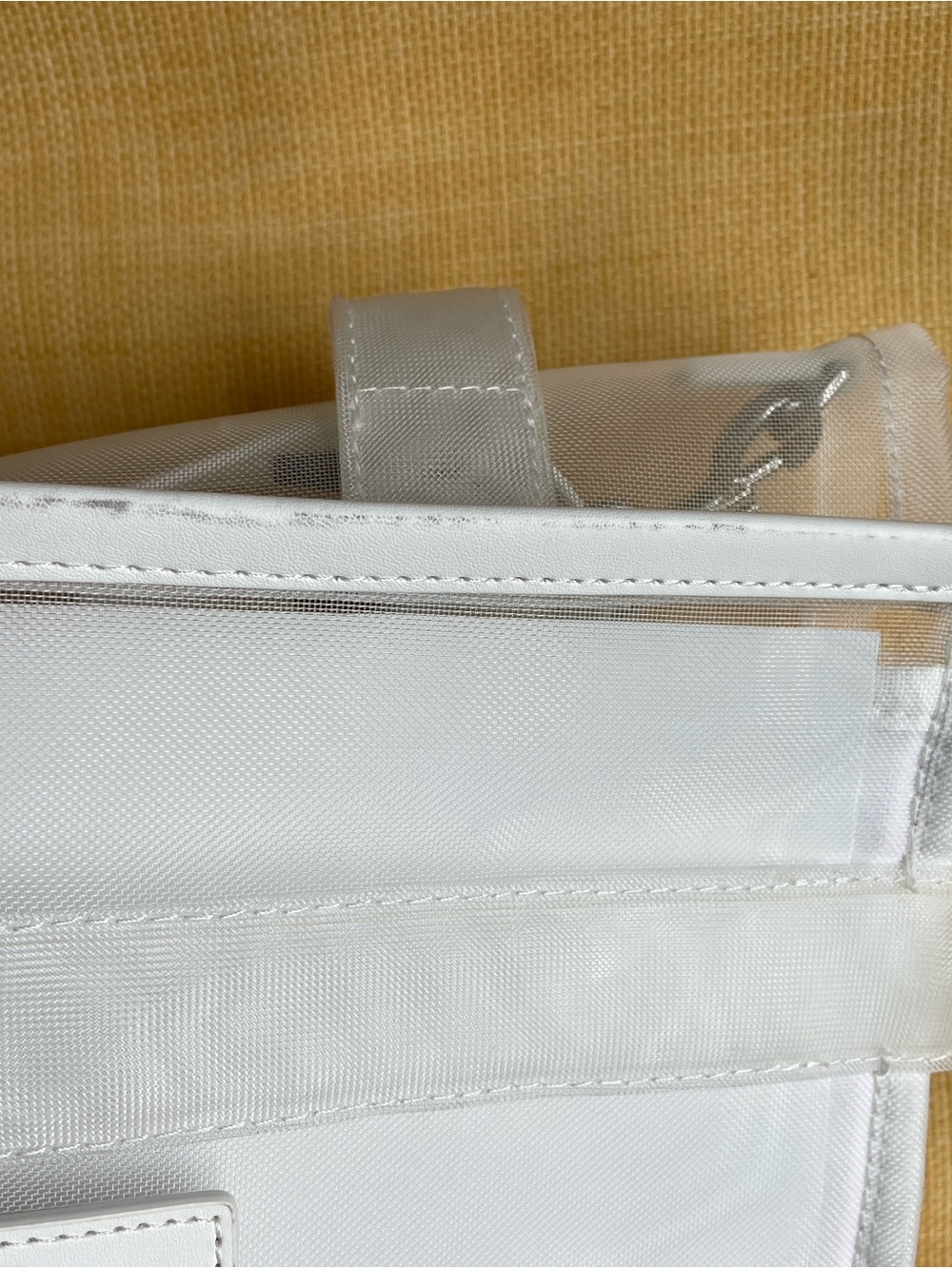 Marc Jacobs White Clear PVC 'The Tote Bag' with White Trim - Picture 11 of 13